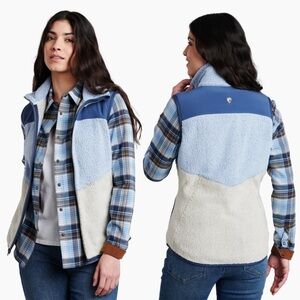 Kuhl Prism Fleece Vest Full Zip Womens Sz Small Glacier Blue Gorpcore Outdoor 4